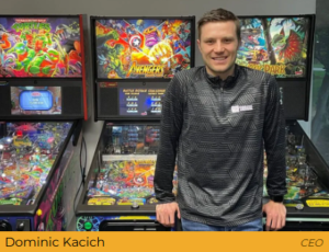 dominic@pinballco.com Dominic joined The Pinball Company in 2021 and he brings a wealth of business and pinball knowledge in with him. Dominic oversees the company’s day to day operations and is in charge of leading the company’s growth going forward. He is also a world class pinball player. His favorite pinball machine to play is Jurassic Park.